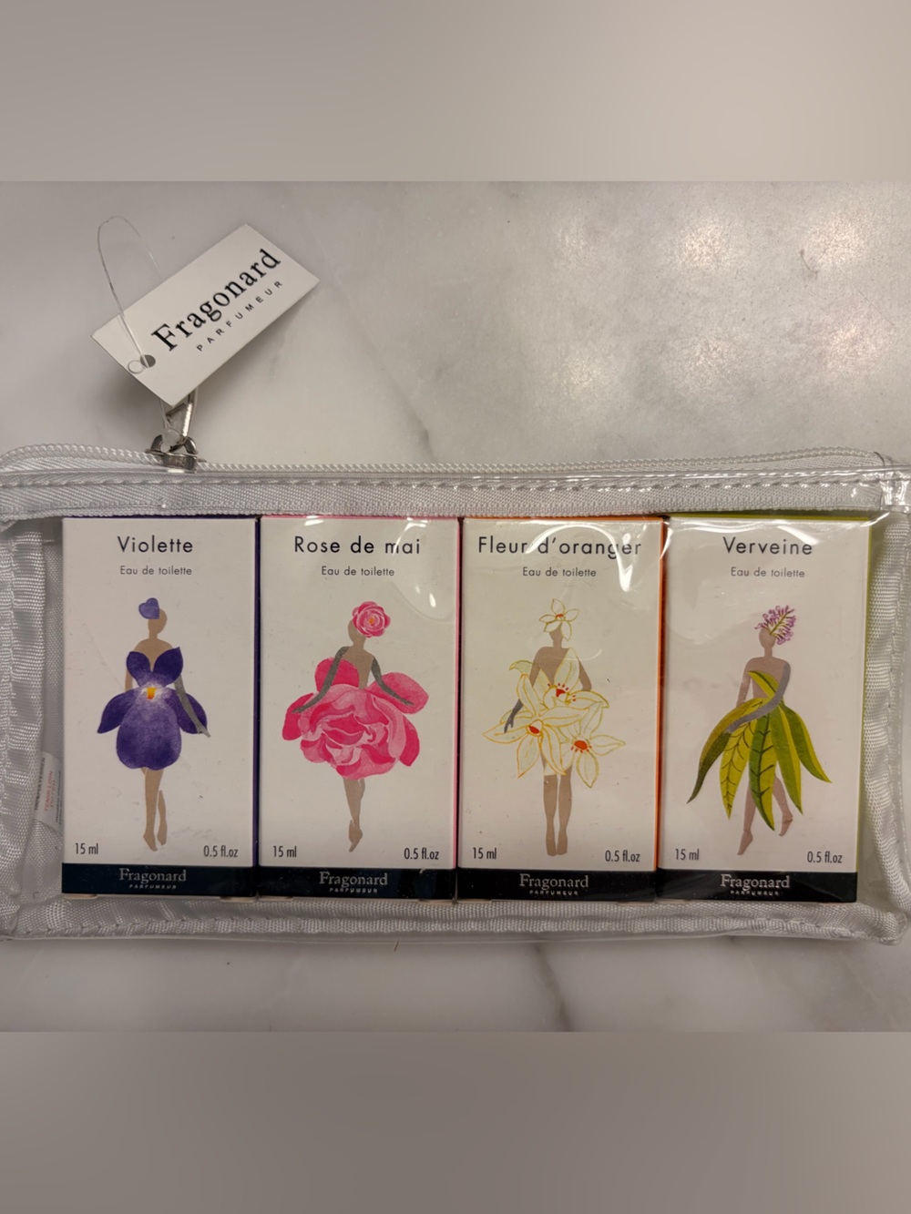 Fragonard Floral Mini Fragrance Pouch - White
